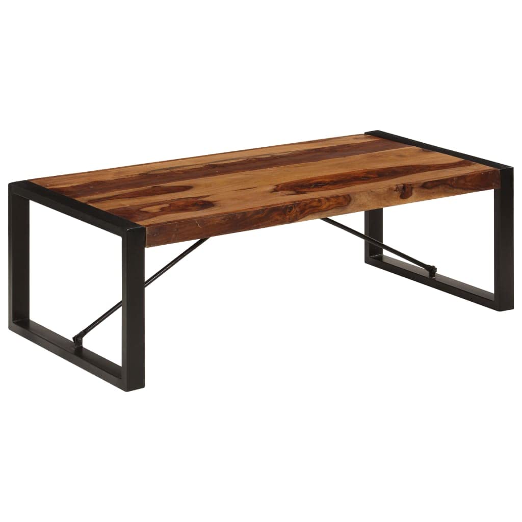 Brown Solid Sheesham Wood Rectangular Coffee Table H747157