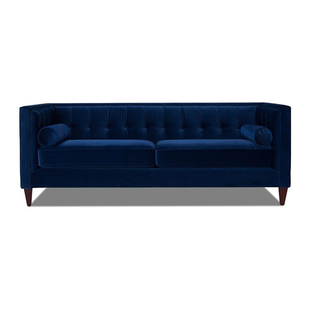 Navy Blue Velvet Tufted Sofa F9516