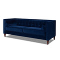 Navy Blue Velvet Tufted Sofa F9516