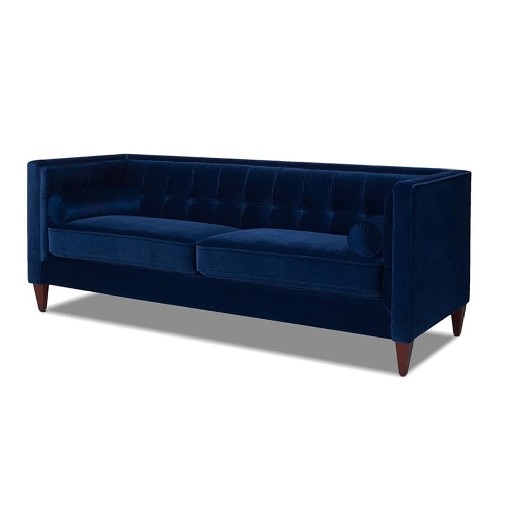 Navy Blue Velvet Tufted Sofa F9516
