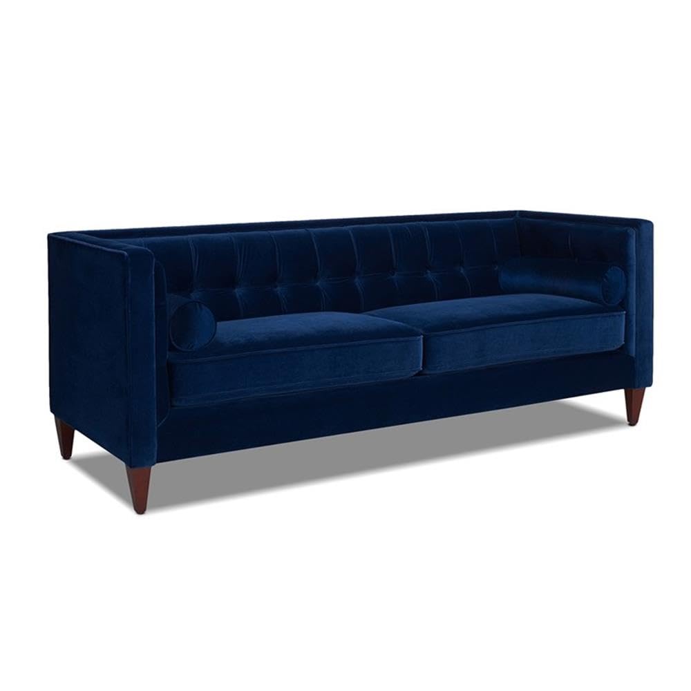 Navy Blue Velvet Tufted Sofa F9516