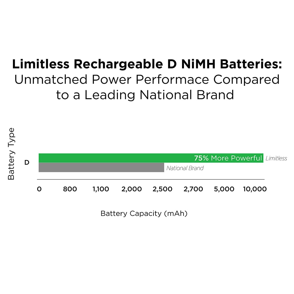 Rechargeable D Batteries 4-Pack N1259