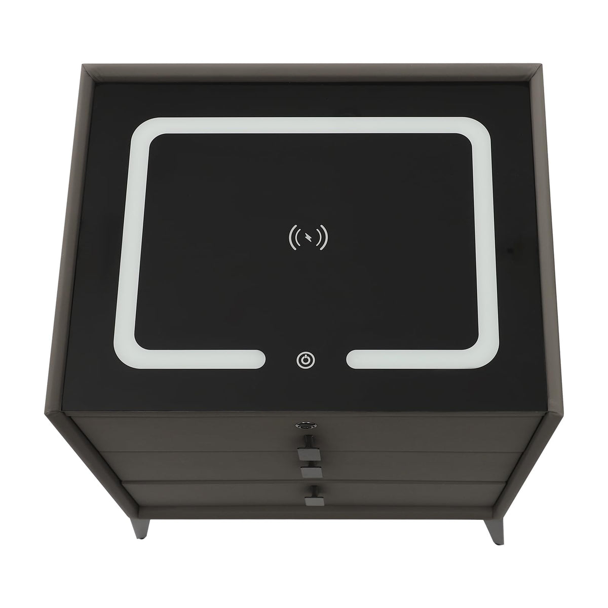 Solid Wood Nightstand with 3 Drawers V350