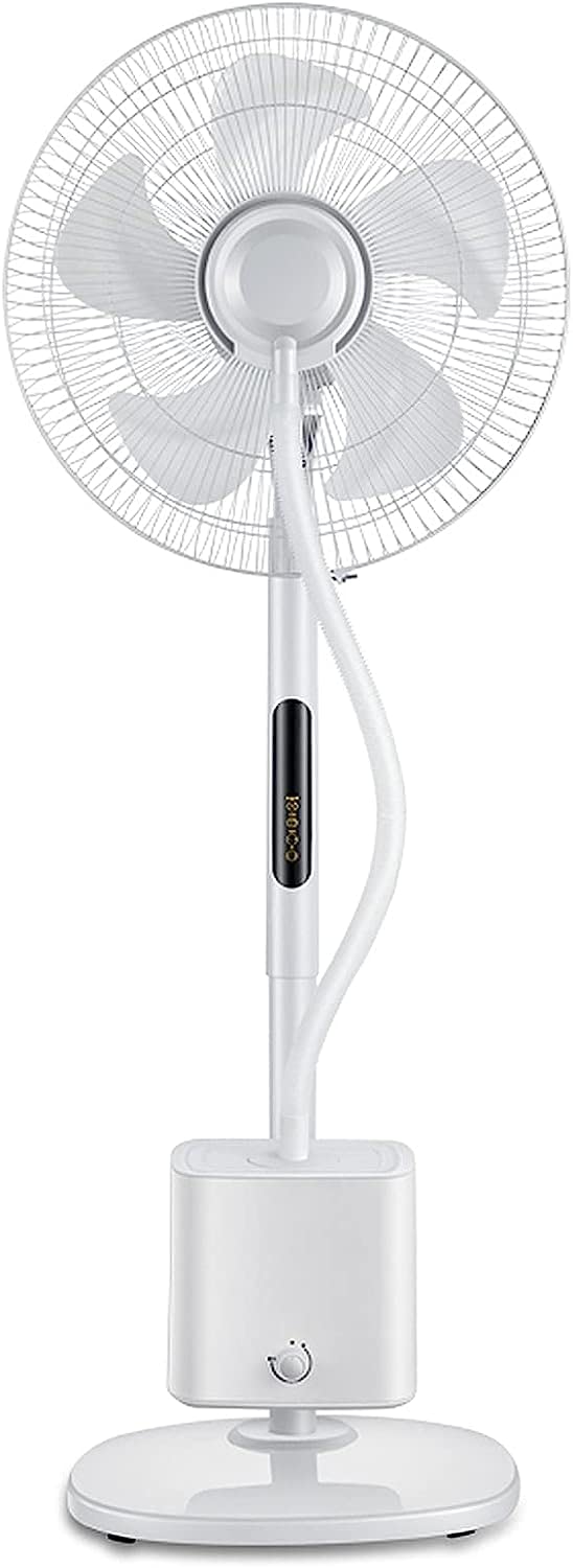 Oscillating Misting Pedestal Fan with Remote Control, 3-Speed, 16-inch, White L583