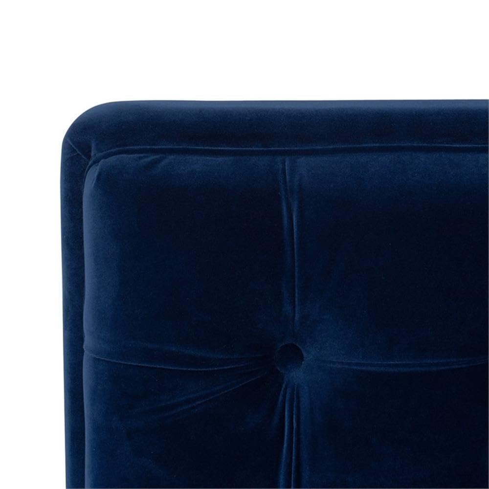 Navy Blue Velvet Tufted Sofa F9516