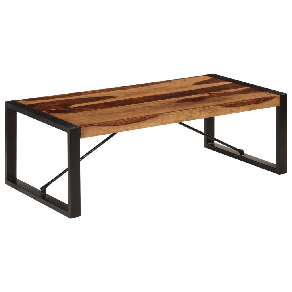 Brown Solid Sheesham Wood Rectangular Coffee Table H747157