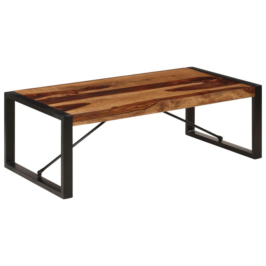 Brown Solid Sheesham Wood Rectangular Coffee Table H747157