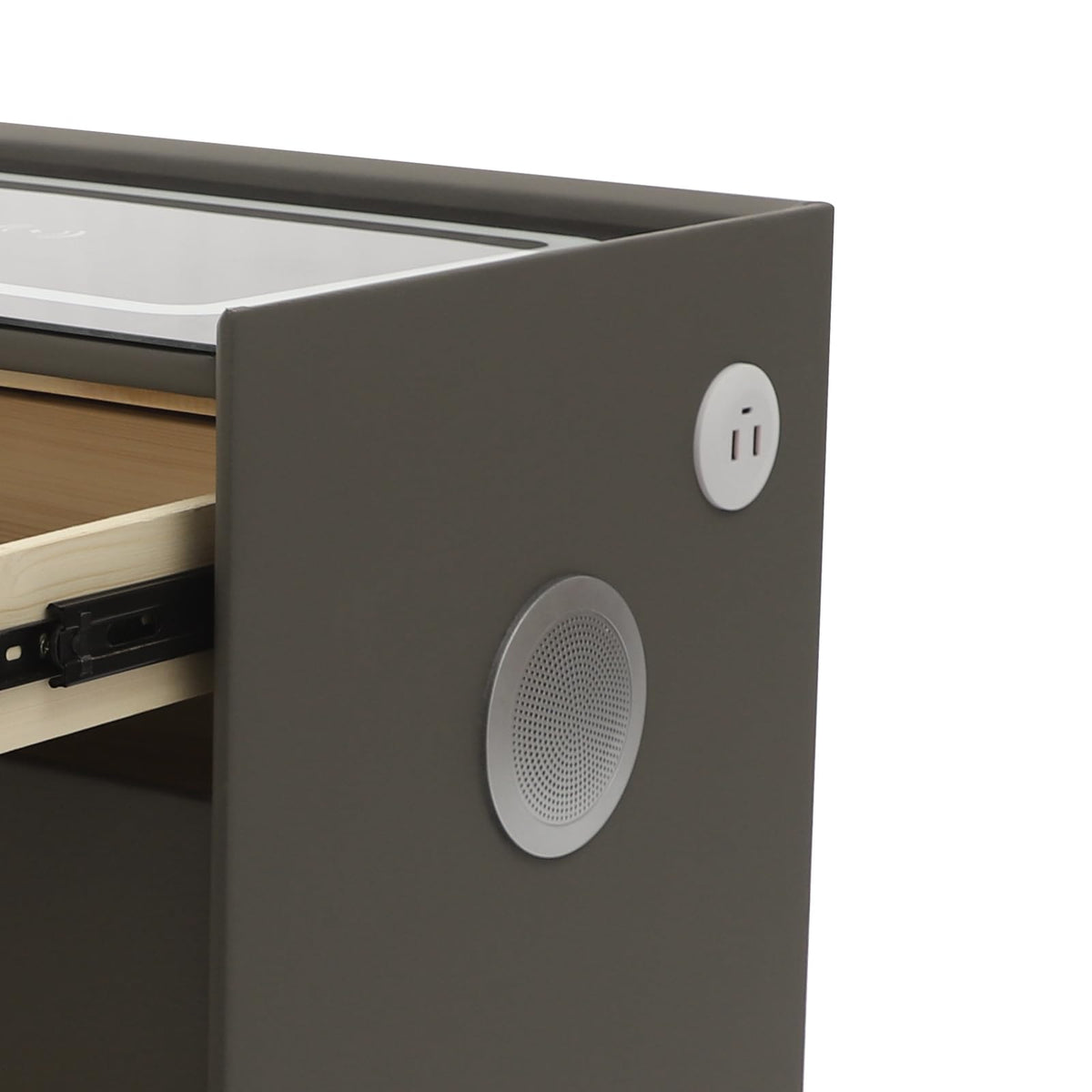 Solid Wood Nightstand with 3 Drawers V350