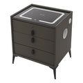 Solid Wood Nightstand with 3 Drawers V350