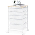 Rolling Cart with 5 Drawers Bright White Y3232