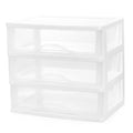 White 3 Drawer Plastic Stackable Storage Organizer U457