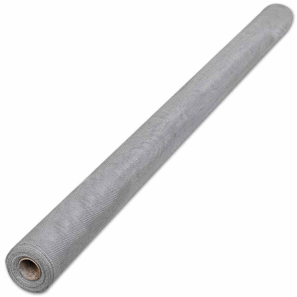 Aluminum Window Screen Roll 39.4x196.9 Inch Silver Mesh R955663