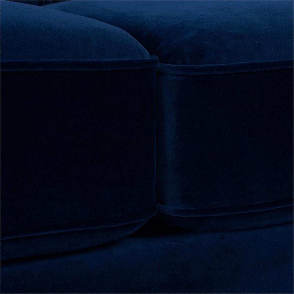 Navy Blue Velvet Tufted Sofa F9516