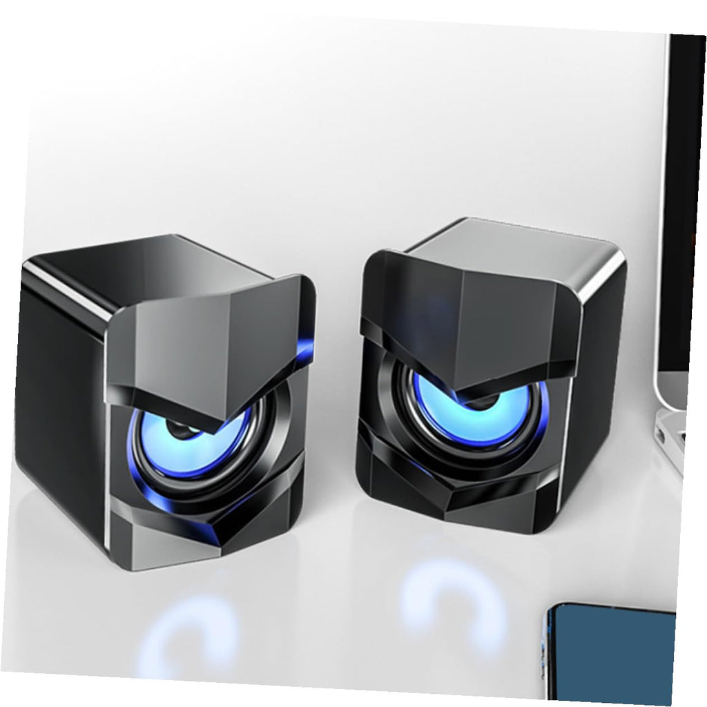 2 Pack USB Powered Black Computer Speakers D273