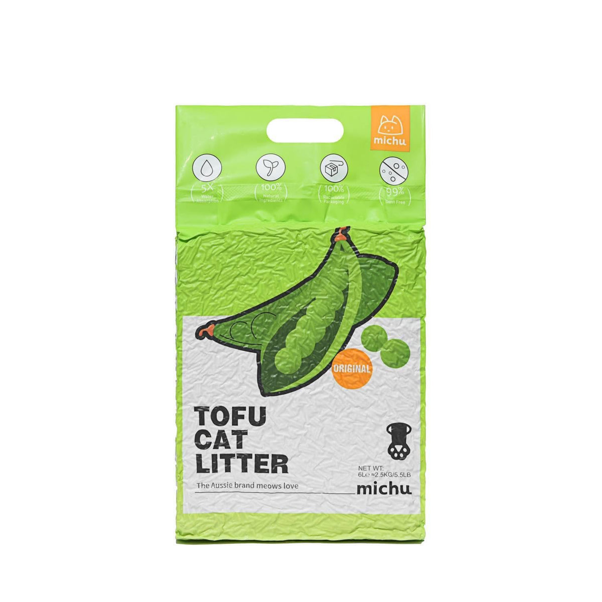 Natural Clumping Tofu Cat Litter 5.5lb 2 Pack J9826