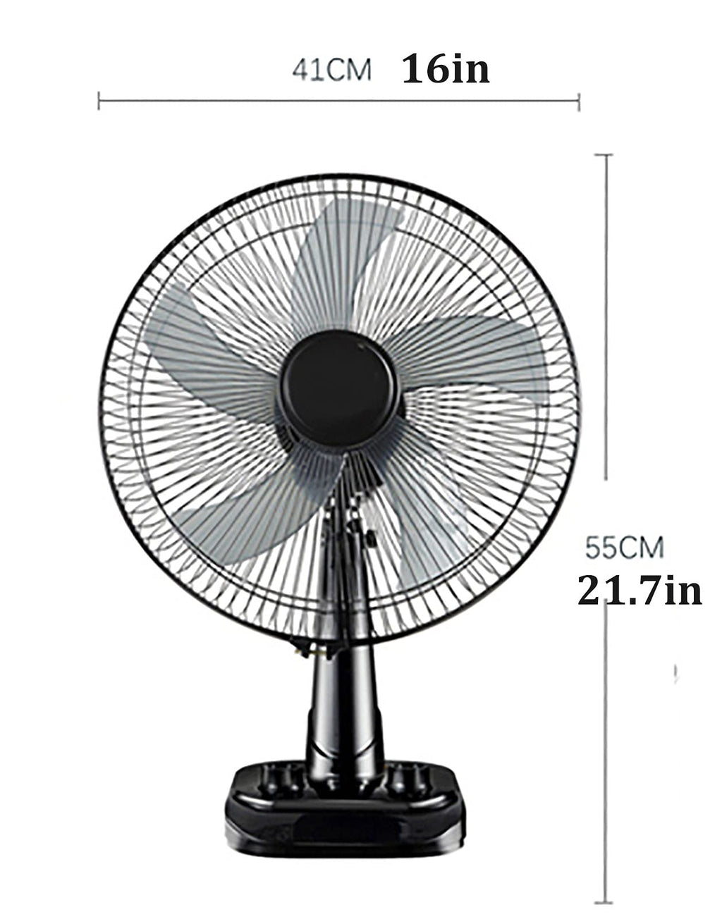 16-Inch 3 Speed 5 Blades Oscillating Pedestal Fan White G5834