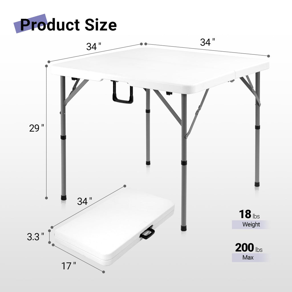 White Folding Card Table I597