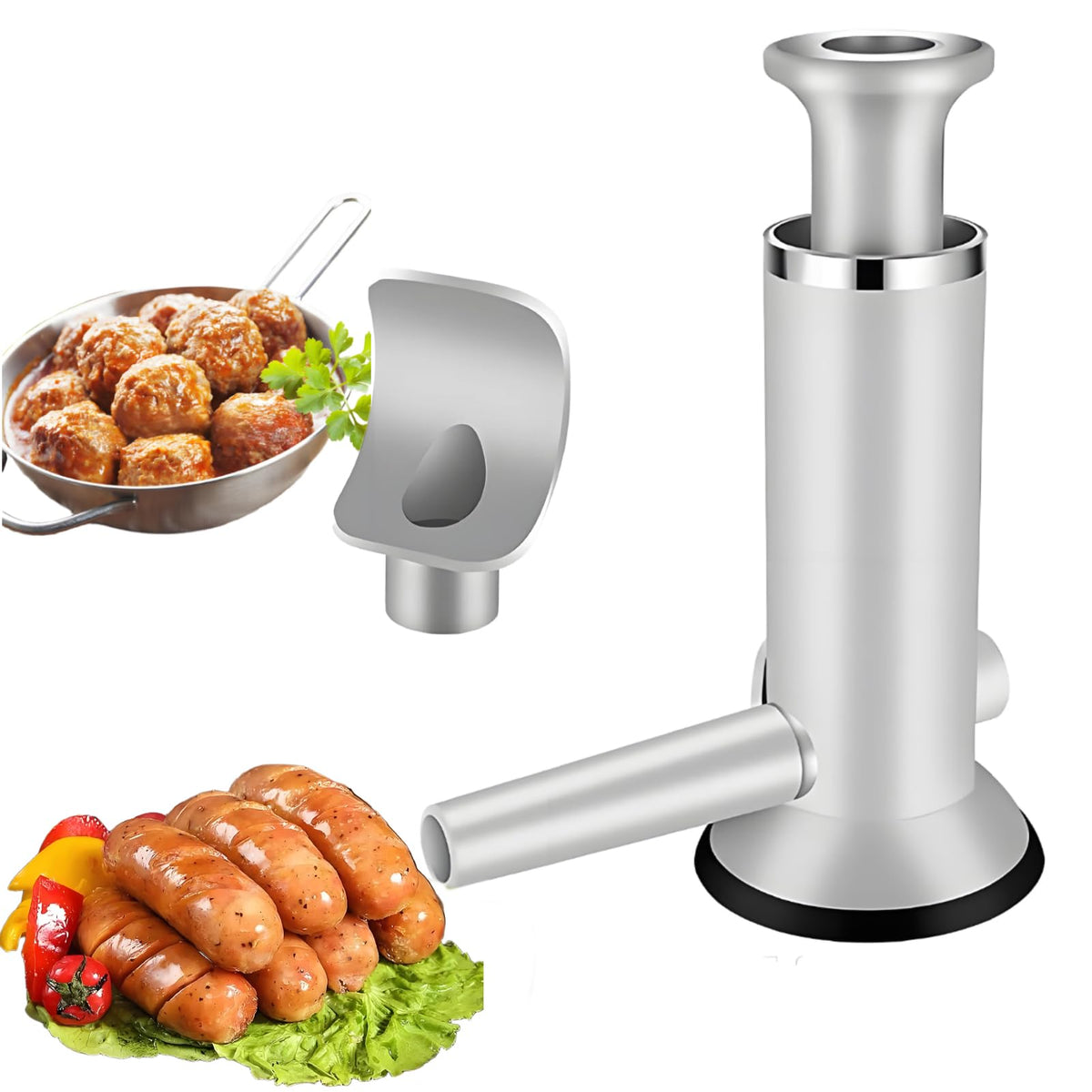 2 in 1 Vertical Sausage Stuffer with 2 Tubes J651