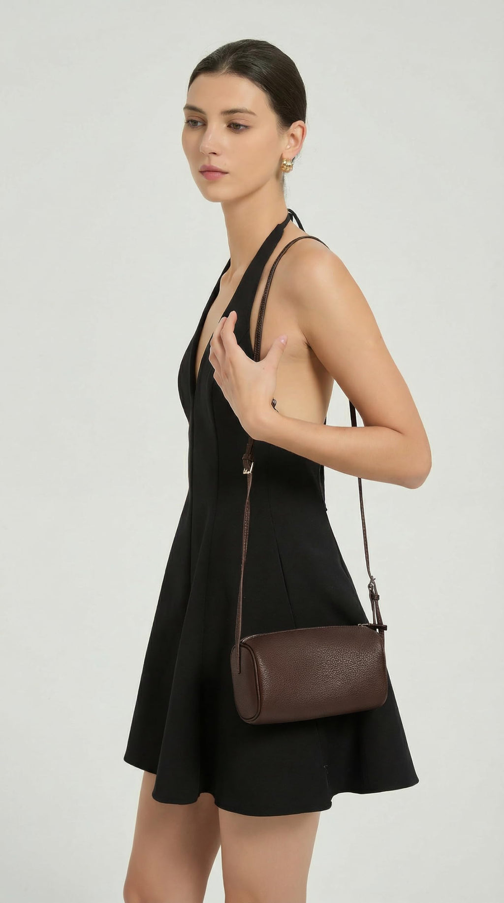 Small Vegan Leather Purse With Adjustable Strap R91748