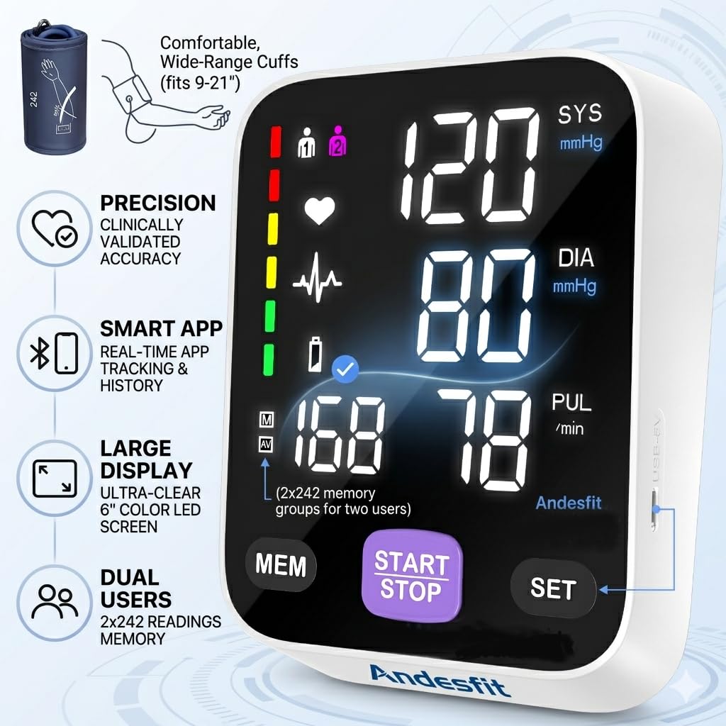 Upper Arm Blood Pressure Monitor with 21" XL Cuff N10290