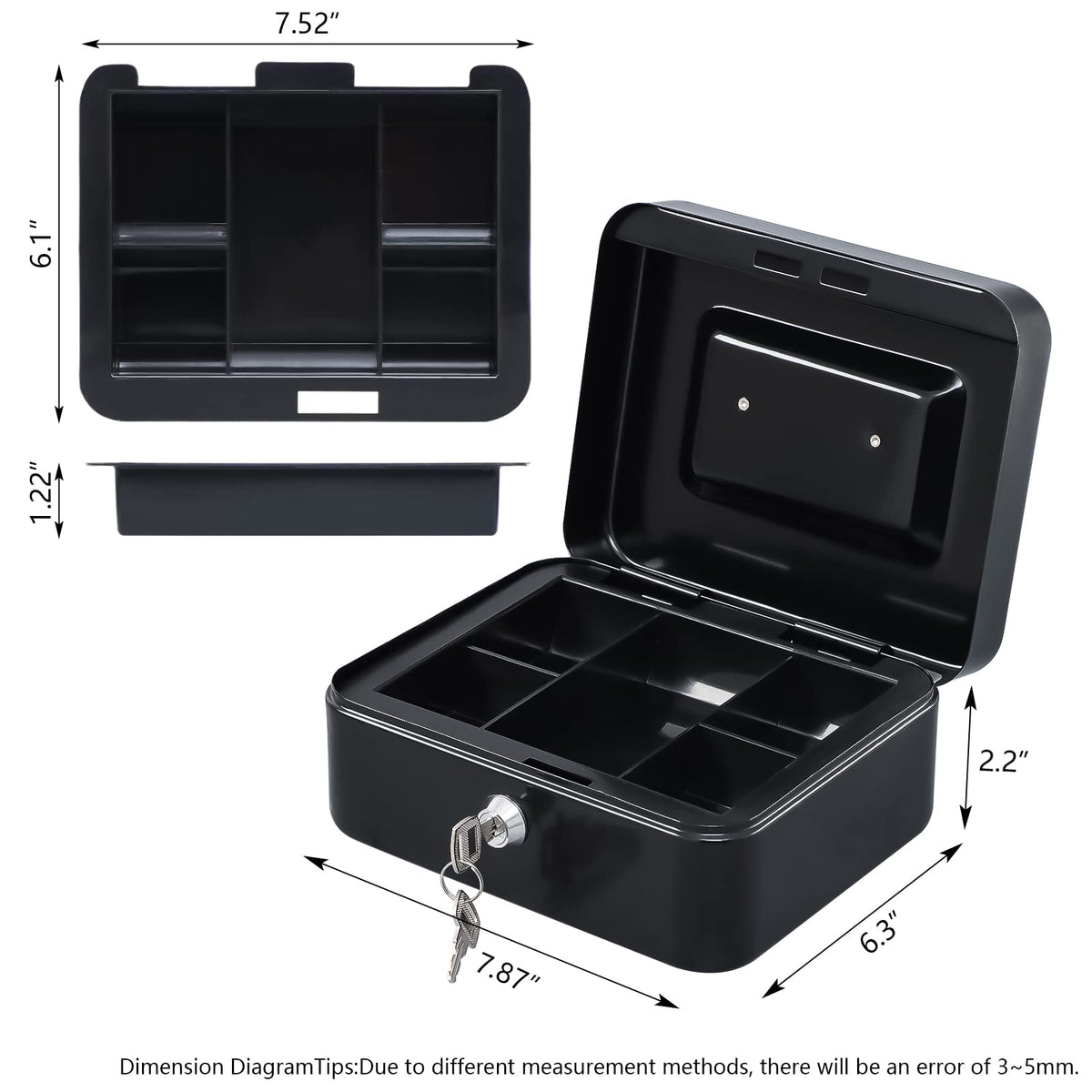 Fireproof Document Box with Key Lock Beige A317341