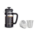 French Press 12 oz and Stainless Steel Double-Wall Espresso Cups 5 oz Set of 2 G46309