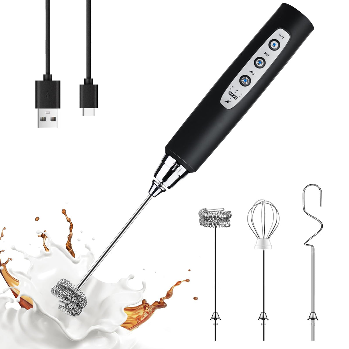 Handheld Milk Frother Wand X17868