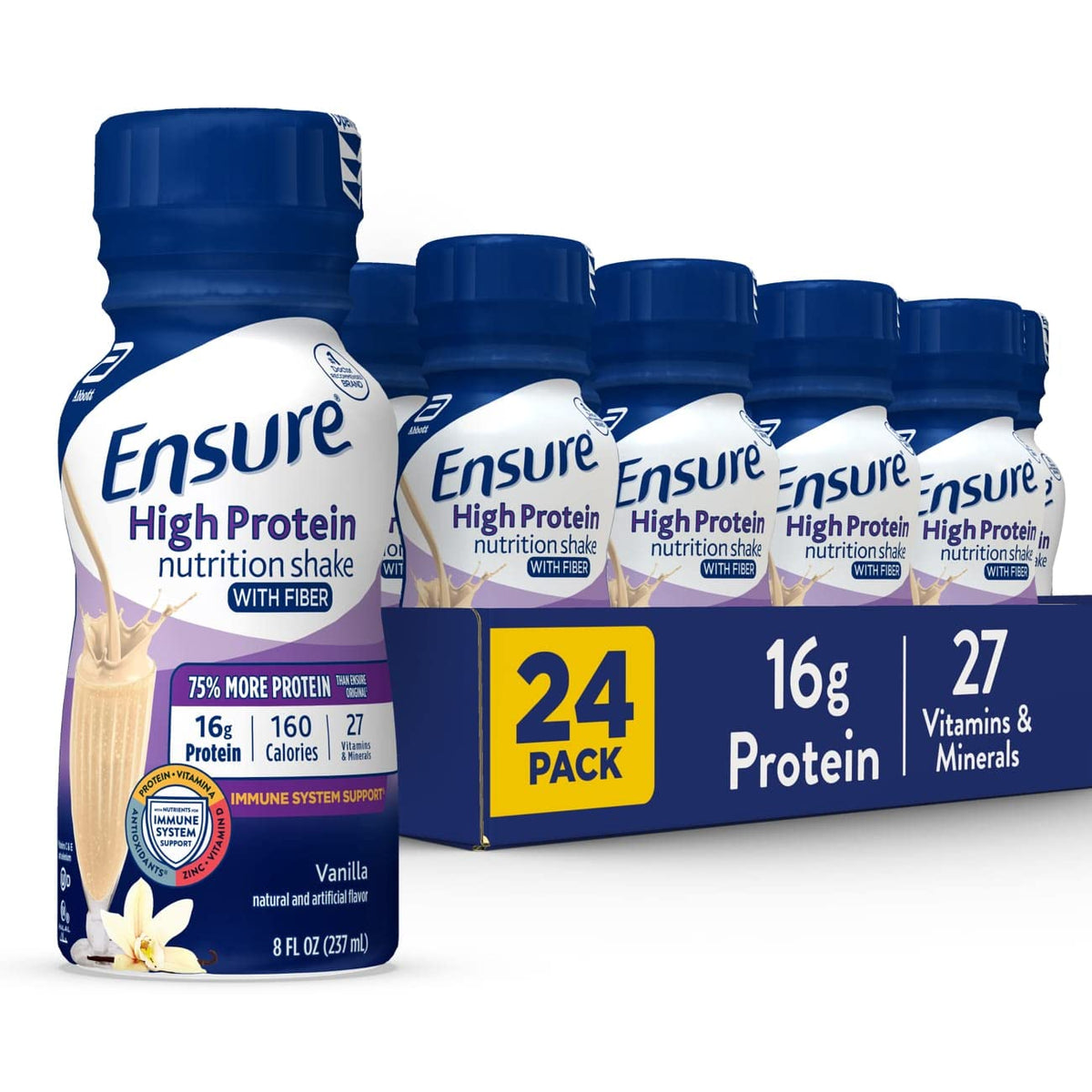 High Protein Nutritional Shake With Fiber, 16g Protein, Meal Replacement Shakes Z3807
