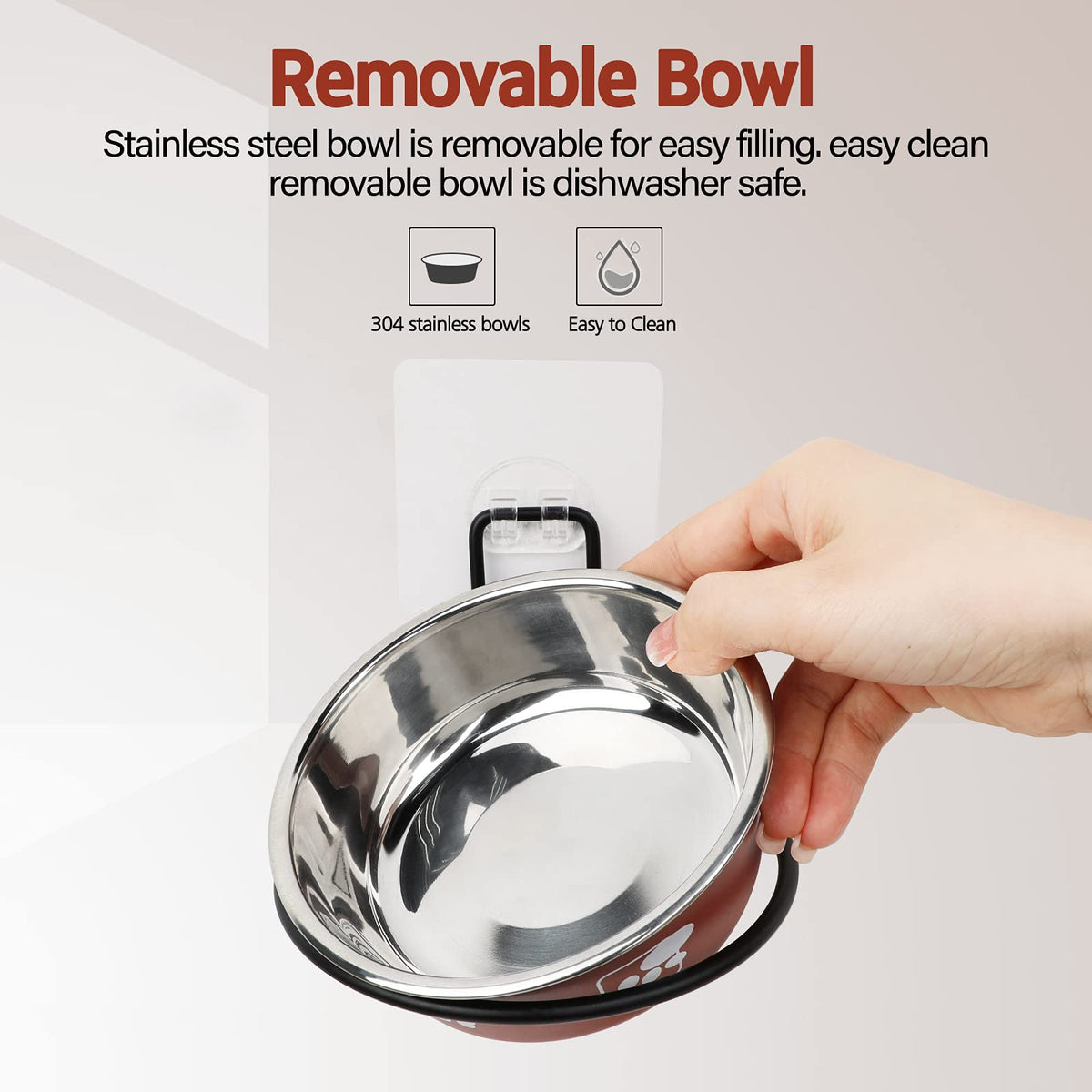 Elevated Stainless Steel Pet Bowls with Stand, 2 Packs X7693