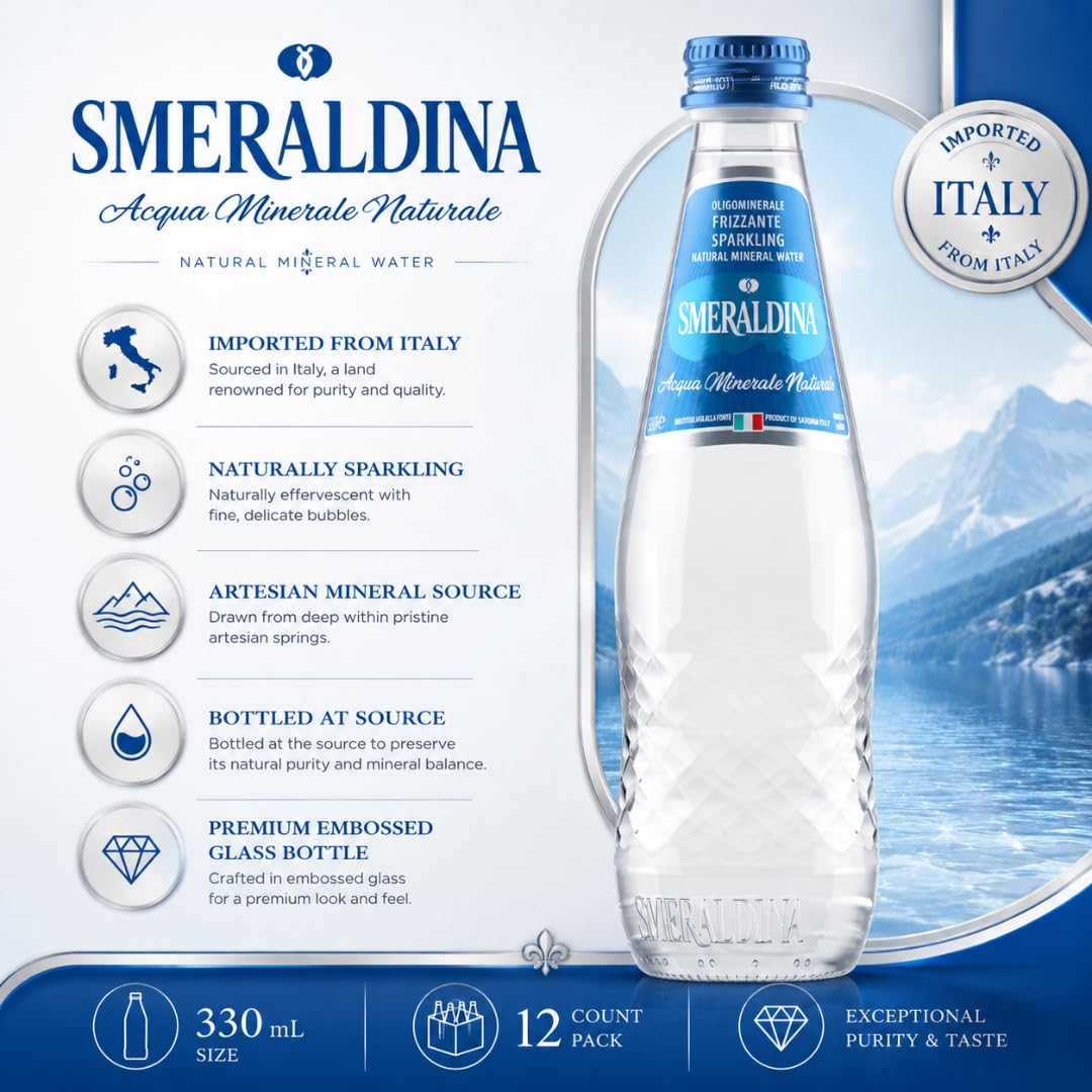Sparkling Natural Mineral Water 11.2 fl oz Pack of 12 Y52402
