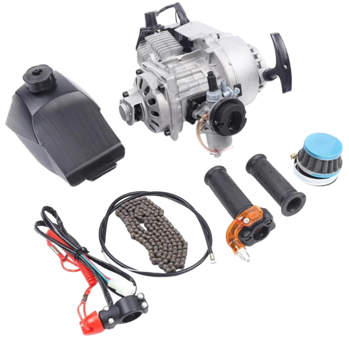 49CC 2-Stroke Gasoline Engine Motor Kit with Fuel Tank T688