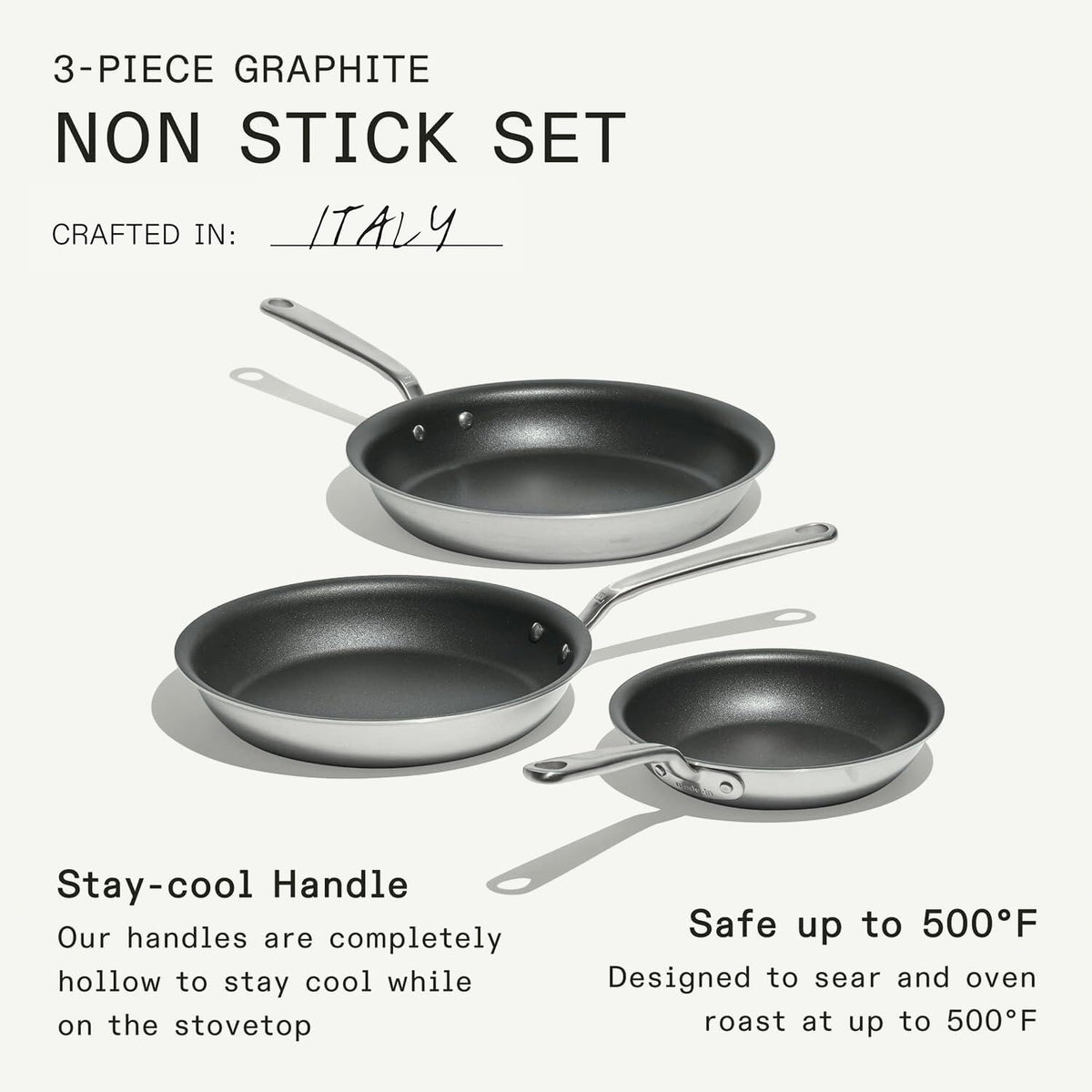 Non Stick 3 Piece Frying Pan Set N47844