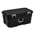 22 Gallon Black Wheeled Plastic Storage Trunk W68929