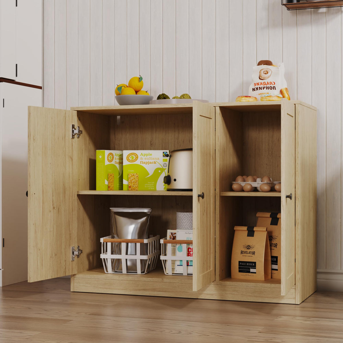 Buffet Cabinet with 3 Doors and Adjustable Shelf K10748