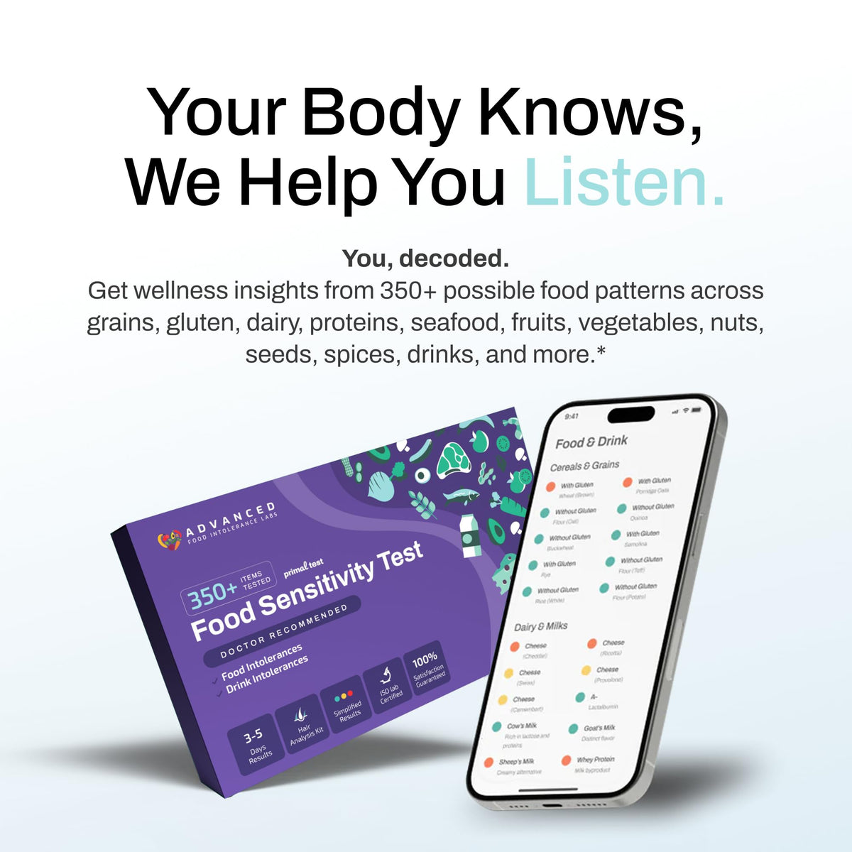 Home Test Kit for Food & Drinks Sensitivity E399