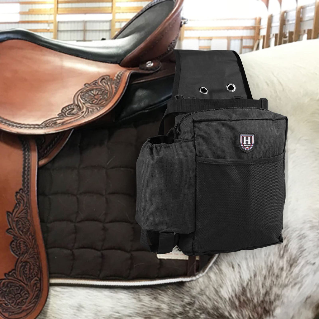 Nylon Western Saddle Bag Black H5703