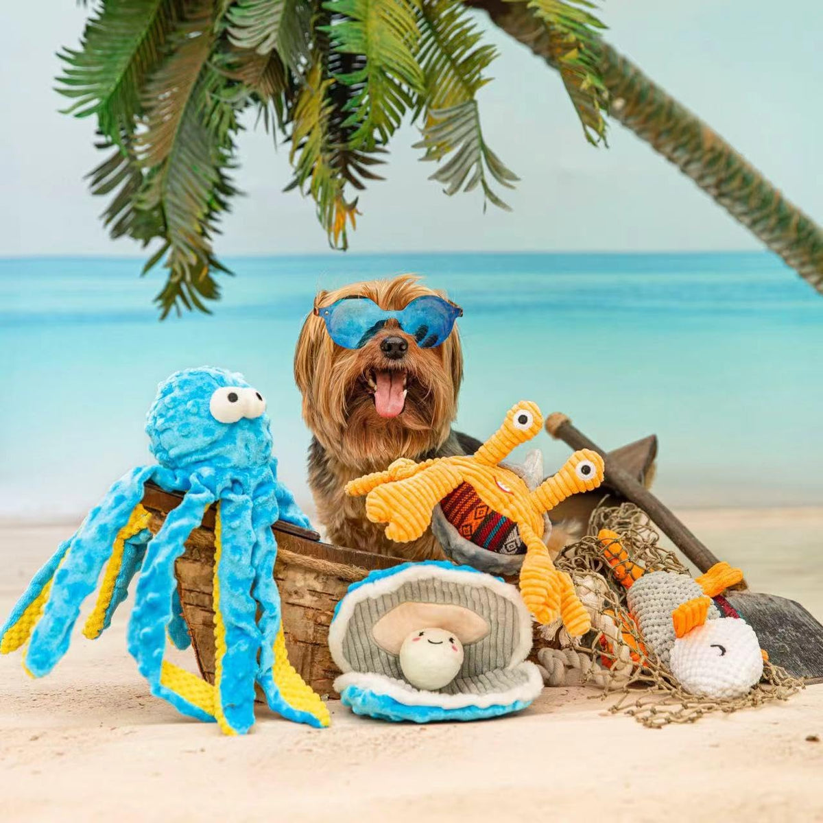 4 Packs Crinkle Squeaky Dog Toys H7603