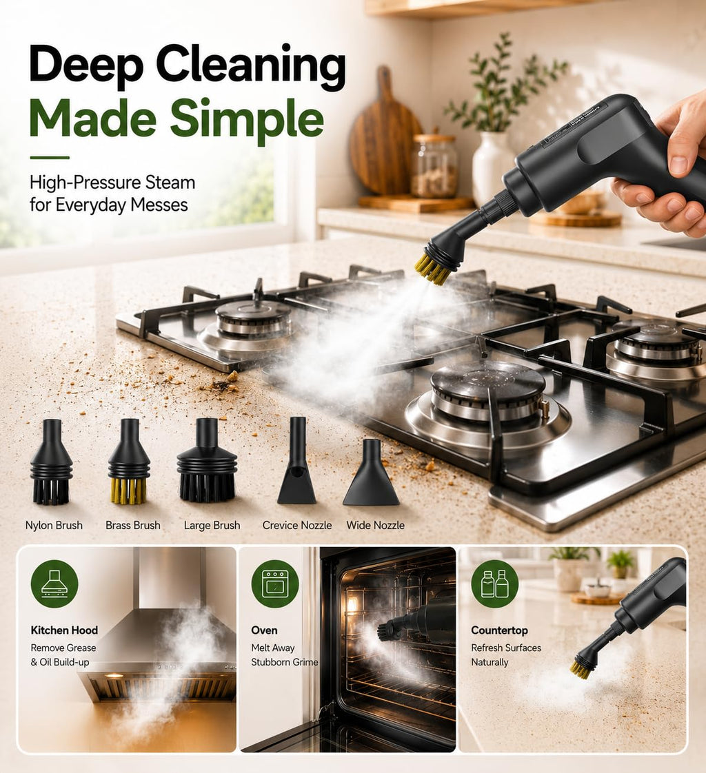 2500W Handheld Steam Cleaner, 3 Steam Levels, 1600Ml Tank X292