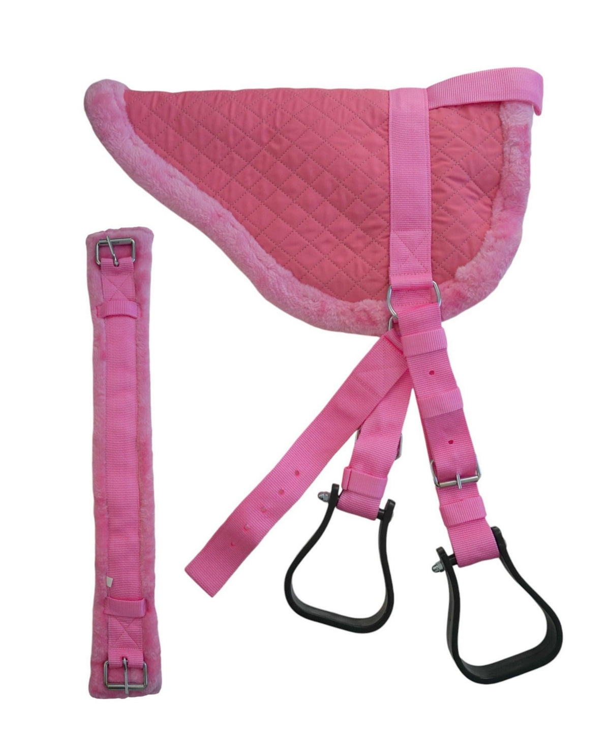 Quilted Bareback Pad with Fleece Bottom and 27" Girth E241529