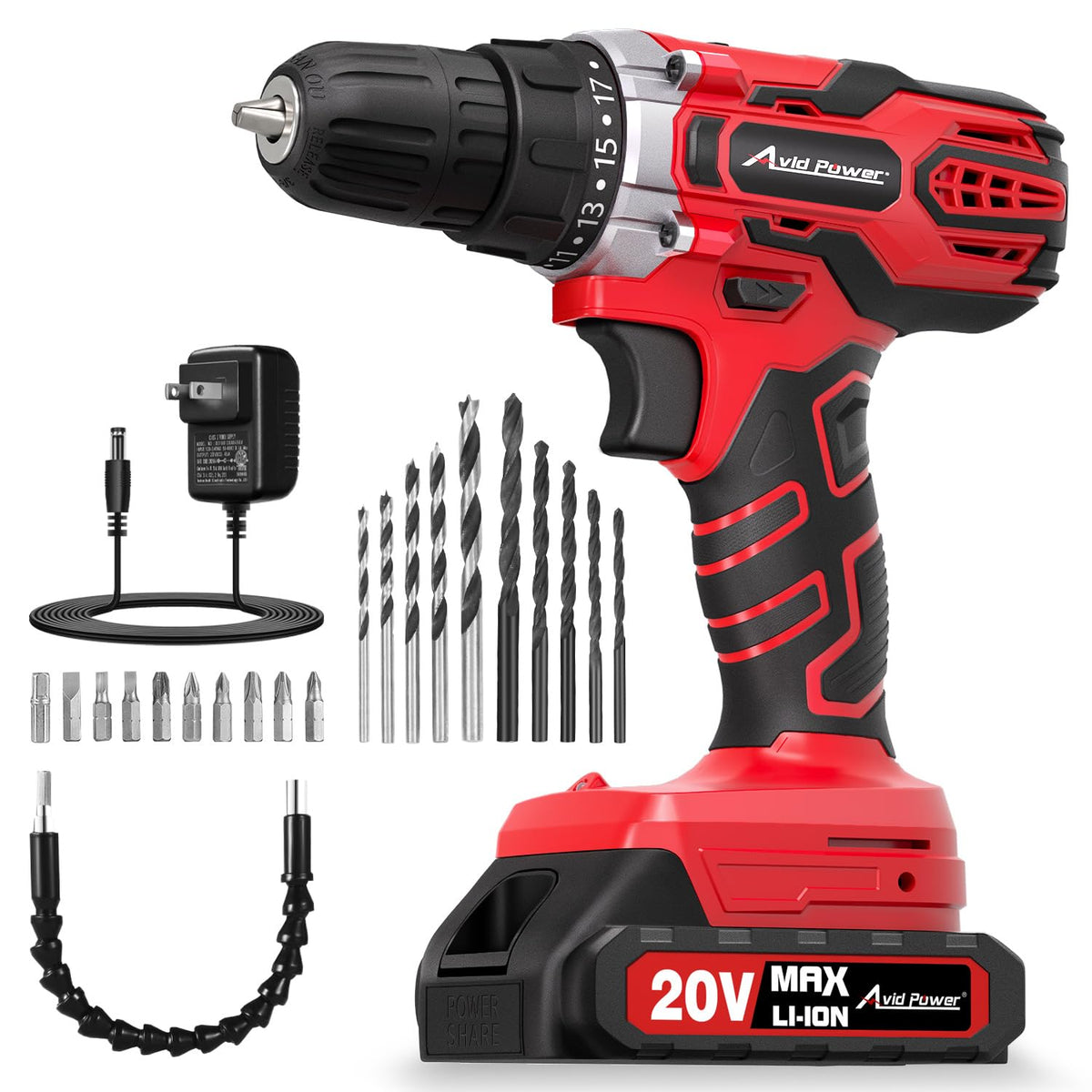 20V Cordless Drill Set with Battery & Charger B983634