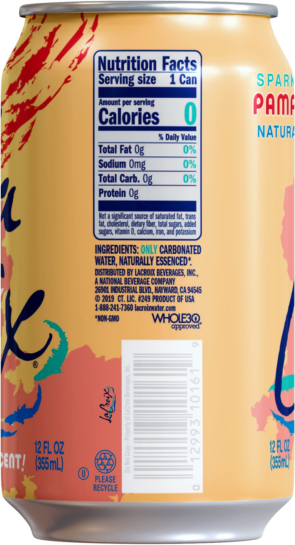 Sparkling Water, Grapefruit, 12 Fl Oz (Pack of 12) S118