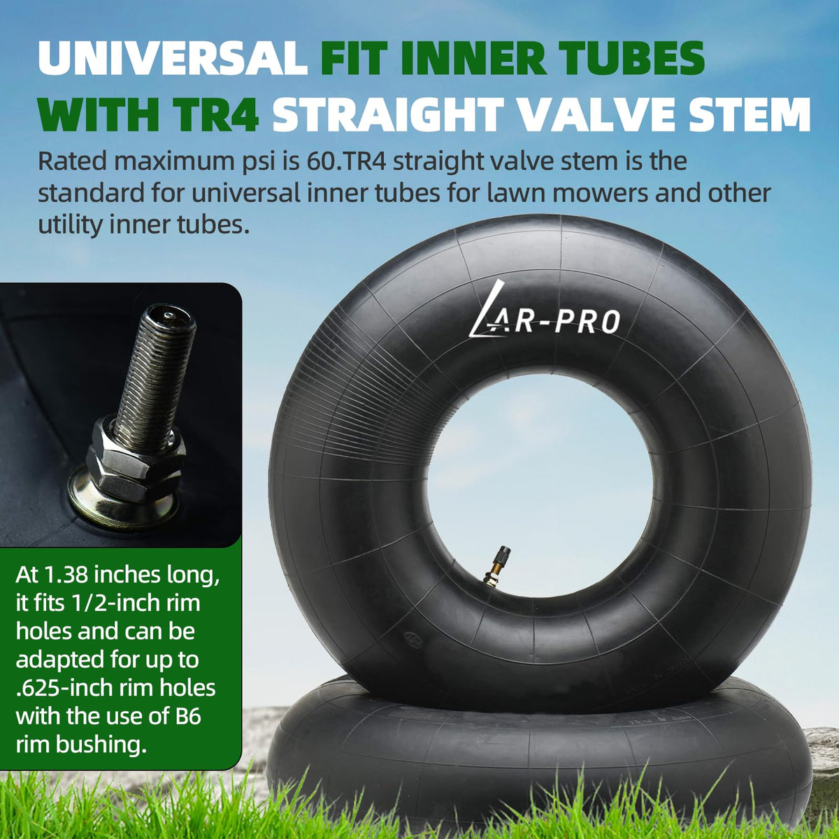 20x8.00-8 and 15x6.00-6 Inner Tubes D9882