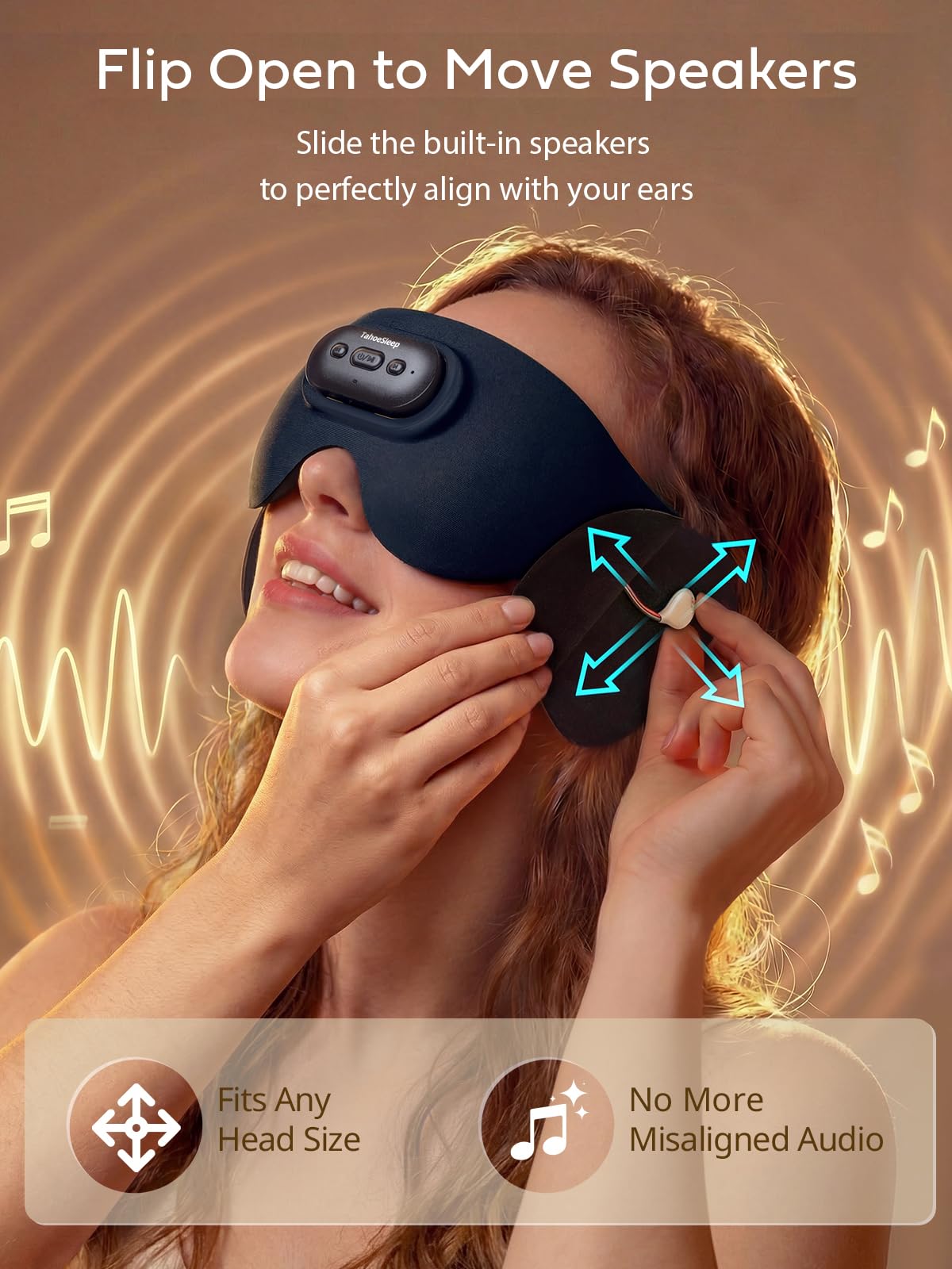 Ultra-Thin Adjustable Sleep Mask with Bluetooth 5.4 T435
