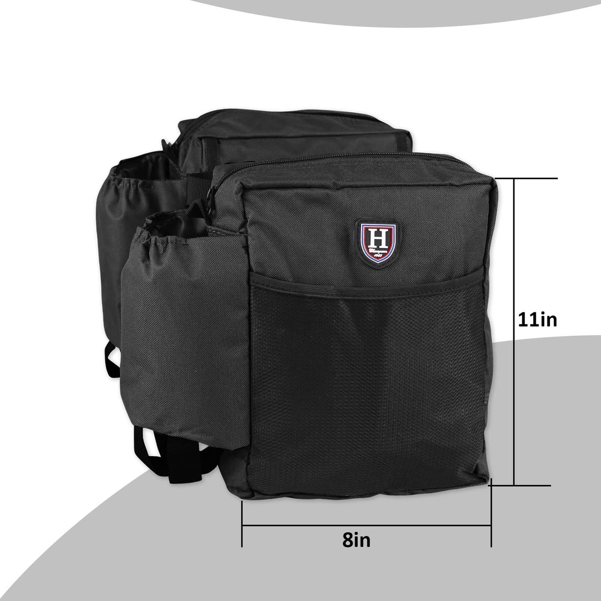 Nylon Western Saddle Bag Black H5703