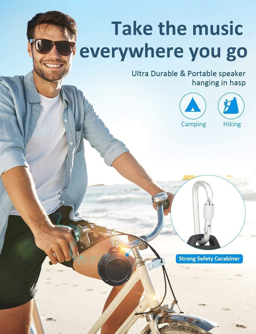 Waterproof Bluetooth Portable Mini Speaker with Subwoofer O84246