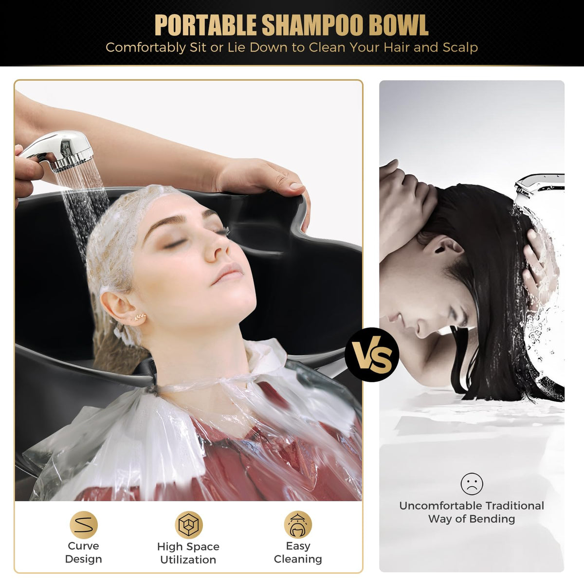 Portable Shampoo Bowl with 2 Water Buckets G5985