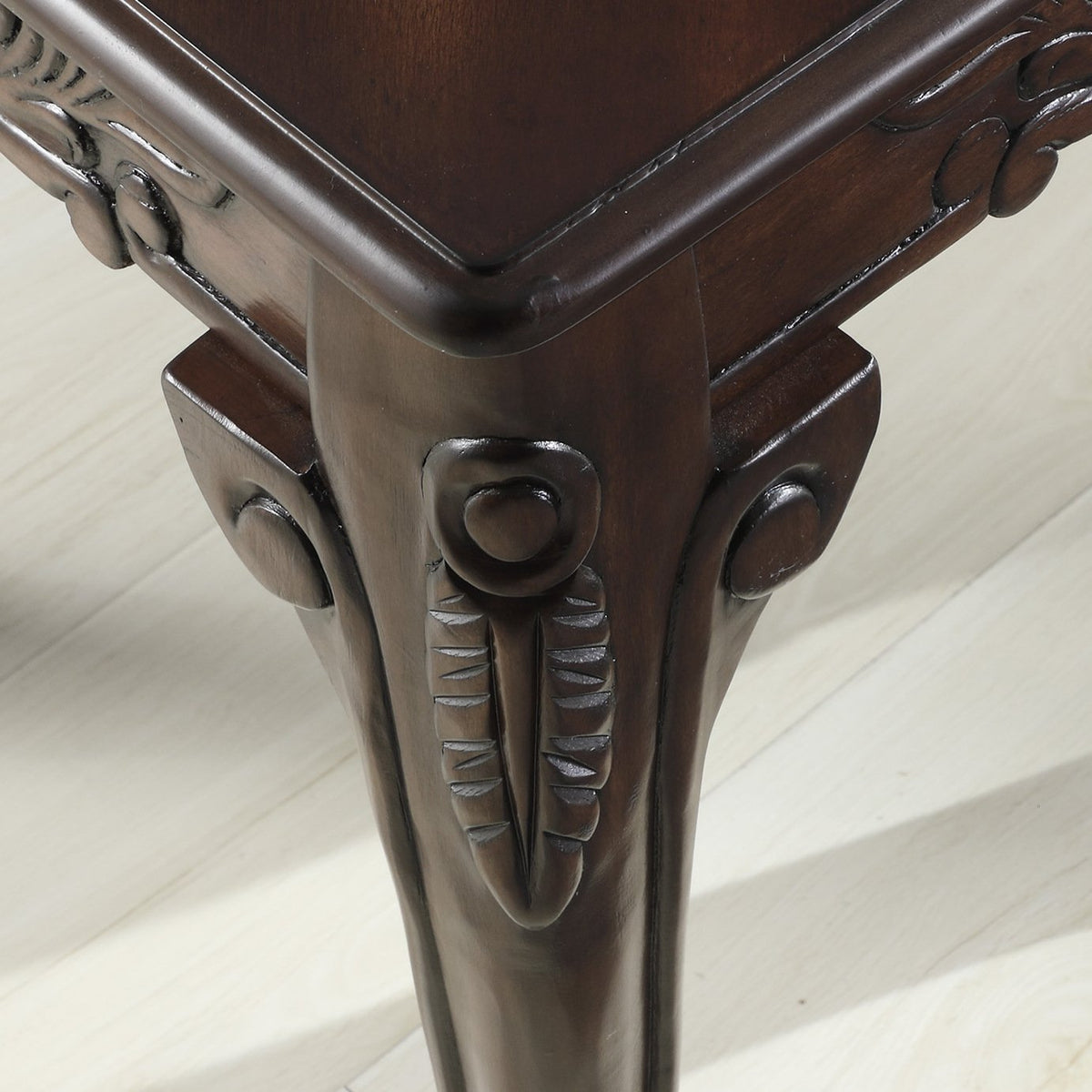 Wood End Table Dark Cherry V36702