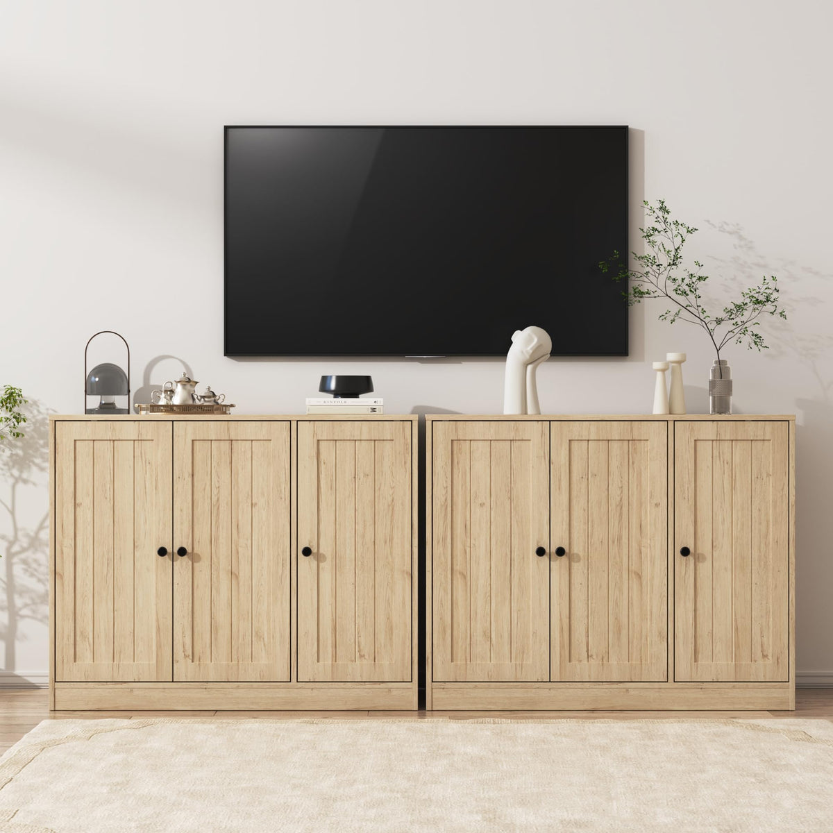 Buffet Cabinet with 3 Doors and Adjustable Shelf K10748