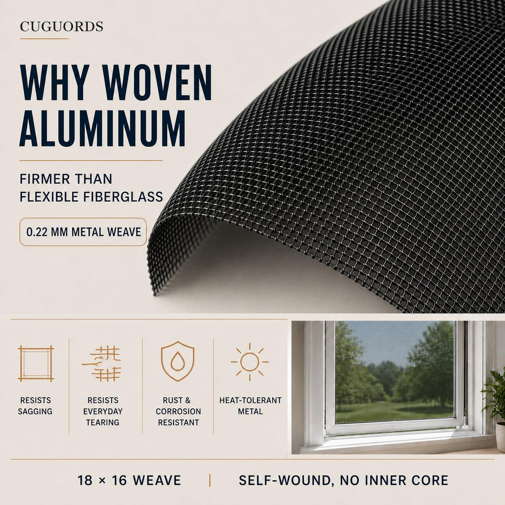 Black Aluminum Screen Door Mesh 48 in x 100 ft Roll D368