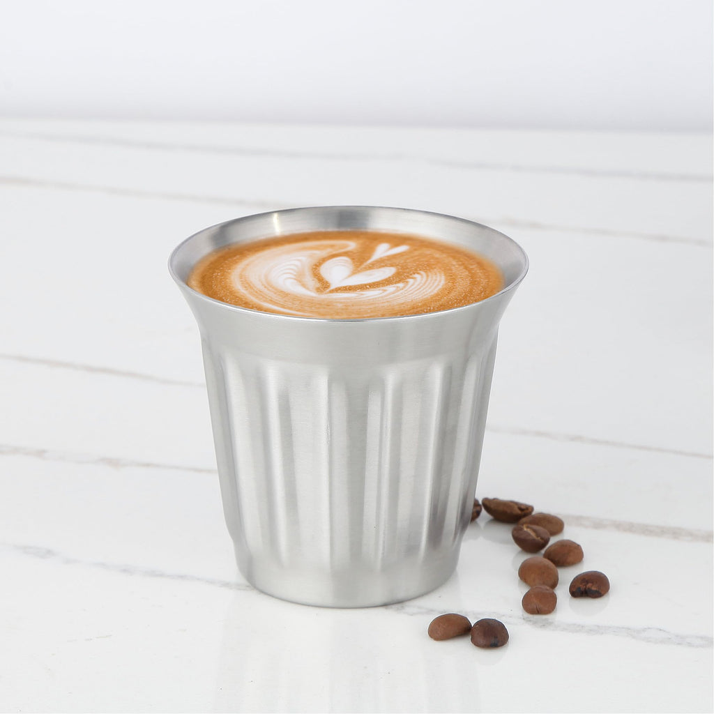 French Press 12 oz and Stainless Steel Double-Wall Espresso Cups 5 oz Set of 2 G46309